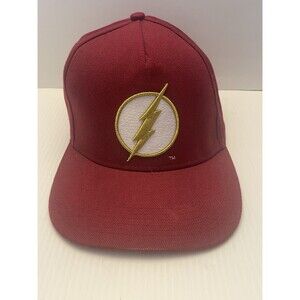 DC Comics The Flash  Dark Red Snapback Hat Embroidered Logo